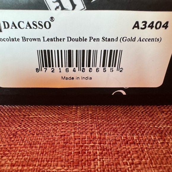 NWT - Dacasso Leather Double Letter Trays, Chocolate Brown (A3420) - Picture 9 of 10